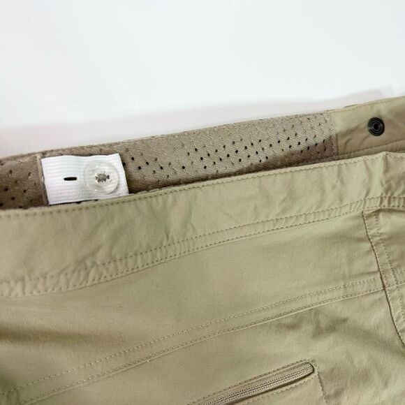 L.L Bean Trail Shorts Women's18 Khaki Brown Mid-Rise Water-Repellent - Picture 6 of 10